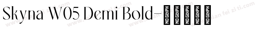Skyna W05 Demi Bold字体转换